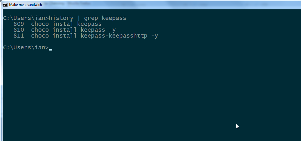 Dos command history